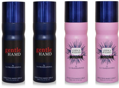 

HAMD GENTLE & ESSENCE VANITY Body Spray - For Men & Women(800 ml, Pack of 4)