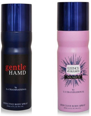 HAMD Gentle & Essence Pack of 2 Deodorant Spray - For Men & Women(400 ml, Pack of 2)