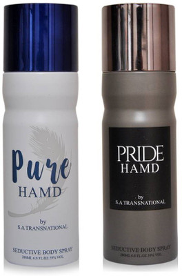 

HAMD Pride & Pure pack of 2 Deodorant Spray - For Men & Women(400 ml, Pack of 2)
