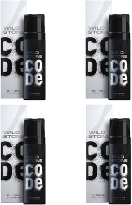 

Wild Stone Code CHROME Pack of 4 Deodorant Spray - For Men(480 ml, Pack of 4)