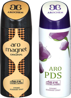 

AROCHEM ARO MAGNET AND ARO PDS DYNAMIC PURE DEODORANT Deodorant Spray - For Men & Women(200 ml, Pack of 2)