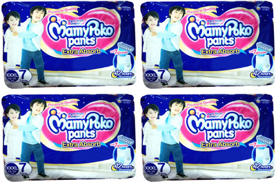 

MamyPoko EXTRA ABSORB BABY DIAPER PANTS, SIZE XXXL, FOR BABY WEIGHT 18-35 Kgs. - XXXL(28 Pieces)