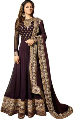 Bhumik Enterprise Georgette Embroidered Salwar Suit Dupatta Material(Un-stitched) Flipkart