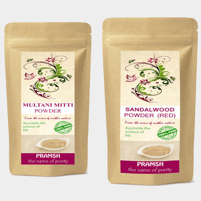 

PRAMSH Premium Quality Red Sandalwood 300gm & Multani Mitti 100gm Powder Combo(400 g)