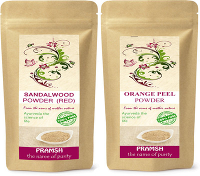 

PRAMSH Premium Quality Red Sandalwood 300gm & Orange Peel 300gm Powder Combo(600 g)