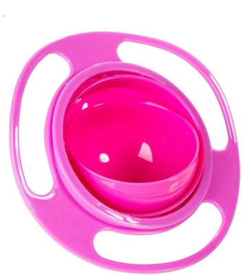 

Lodestone Magic Bowl 360 Degree Rotation Spill Resistant Gyro Bowl with Lid For Toddler Baby Kids Children - Plastic(Pink)