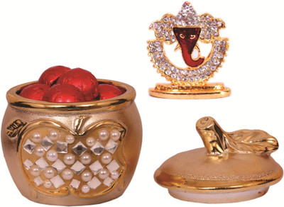 

Skylofts Ceramic Jar with 20pcs Assorted Chocolates & Ganesha Idol Combo(175gms)