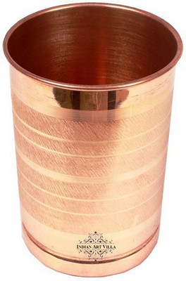 IndianArtVilla Copper Glass Tumbler, Drinkware & Serveware, Good Health Benefits Glass Water/Juice Glass(300 ml, Copper, Brown)
