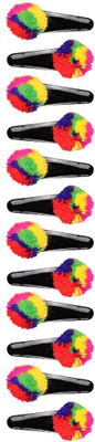 

Abhi Glossy Woolen Balls Design - 12 Pcs Tic Tac Clip(Black)