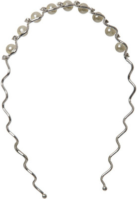 

Smartcraft Baby Hairband with Pearl & Stone - Silver Head Band(Silver)