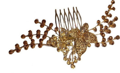 

GULZAR Latest wedding fashionable Trendy Side pin wedding collection Hair Clip (Gold) Hair Pin (Gold) Hair Pin(Gold)