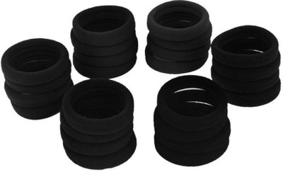 

niwner black elastic rubber band ( pack of 30 pcs. ) Rubber Band, Hair Accessory Set, Bun Clip(Black)