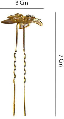 

Bueno Bun Decoration Hair Pins, Hair Styling Accessory For Girls And Women, Juda Pins For Party And Casual Wear, 12 Pcs, Pack Of 1 Back Pin(Gold)