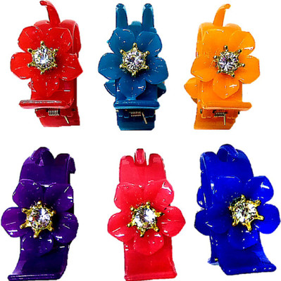 

Proplady Partywear Designer Combo (Set of 6, M Size) Rhinstone Stud Vibrant Hair Clips for Girls & Women|Wedding Hair|Designer Hair Clip, Hair Claw, Bun Clip, Banana Clip, Back Pin, Hair Accessory Set(Multicolor)