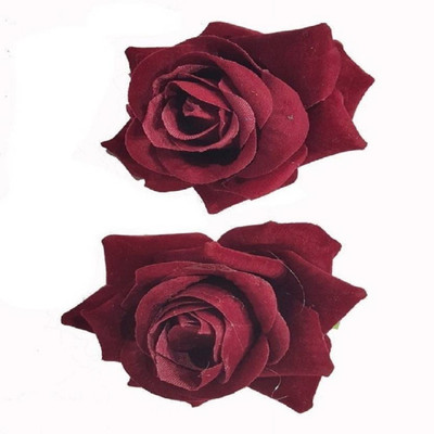 

GULZAR DISTRIBUTERS Fashion maroon Fabric Rose Flower Hair Clip For Women ( Pack Of 2 maroon COLOUR Hair Pin Hair Clip(Maroon)