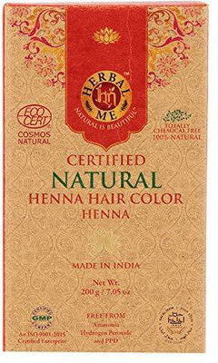 

Herbal Me Red Henna Hair Color 200g,CERTIFIED 100% Natural by Ecocert(France).VEGAN & HALAL approved, Zero chemicals Hair Color(Red Henna Hair Color)