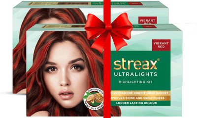 

Streax Ultralights Hair Higlighting Kit Vibrant Red Hair Color(Vibrant Red)