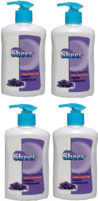

sheer Hand wash lavender (Pack of 4 ,200ml each)(200 ml, Pump Dispenser, Pack of 4)