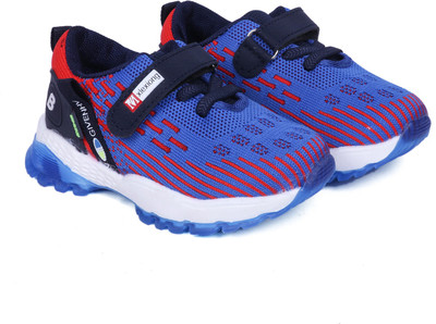 

FEETWELL Boys Velcro Running Shoes(Blue
