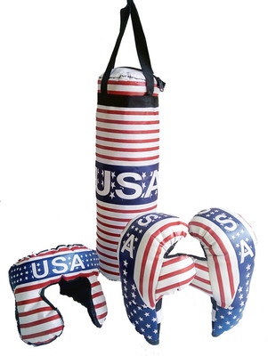 

Fosco Kids (4 Yrs - 10 Yrs) USA Boxing Kit - 1 Punching Bag 1 - Head Security Gear 2 - Boxing Gloves Boxing Kit