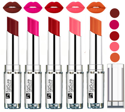 

Forsure Best Collection Velvet Matte Lip Color(Wine,Rose Pink,Sweet Red,Peach,Nude, 20 g)