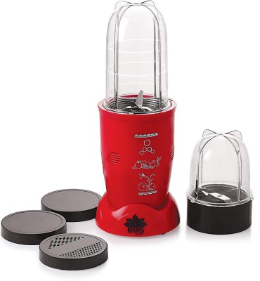 BMS Lifestyle High-Speed Nutri-Blender 400 Juicer Mixer Grinder (2 Jars, Red)