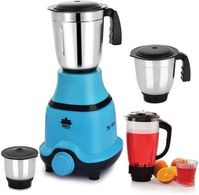 

BMS Lifestyle 750 W Mixer Grinder with 3 Stainless Steel and Liquid Juicer Jar 750 Juicer Mixer Grinder(Balck, 3 Jars)