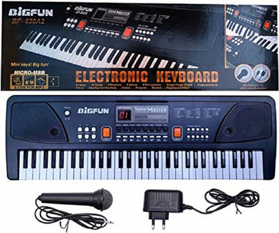 Bestie Toys Kids Electronic Keyboard Bigfun Piano W/ Microphone (630A2)(Multicolor)