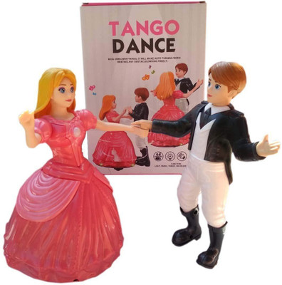 

YeeHaw Dancing Couple Angel Doll and Prince Tango Dance with Light and Music(Multicolor)