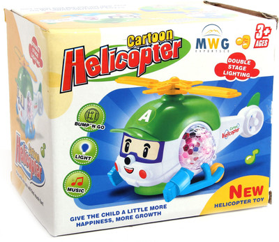 

MWG Exports Co Aeroplane Helicopter Toy with Light and Sound for Kids Toys(Multicolor)