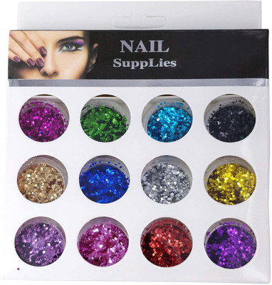 

One Personal Care Hexagonal Shiny Rhinestone Flakes | Nail Art Supplies 01(Multicolor)