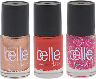 

Belle SET OF 3 NAIL POLISH PINK, RED, PEACH(Pack of 3)
