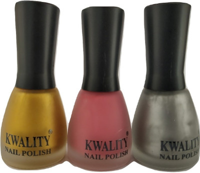 

Kwality Super Matte Velvet Quick Dry Nail Poilsh Pack of 3 Multi, 435, 428, 438(Pack of 3)