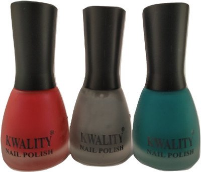 

Kwality Super Matte Velvet Quick Dry Nail Poilsh Pack of 3 Multi, 446, 437, 431(Pack of 3)