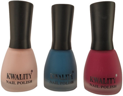 

Kwality Super Matte Velvet Quick Dry Nail Poilsh Pack of 3 Multi, 432, 441, 430(Pack of 3)