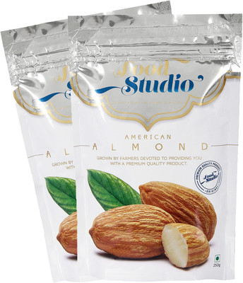 

Food Studio American Almonds (Regular Badam) Pack of 2 Almonds(500 g, Pouch)