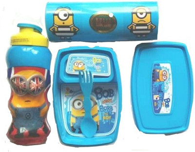 

skyler 4 Mininos Art Plastic Pencil Box(Set of 4, Blue)