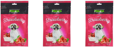 

Foodie Puppies Prama Delicacy Snack Dog Treats Sticks in Zip Lock Bag Pack of 3, 210g (Strawberry) Dog Chew(210 g, Pack of 3)