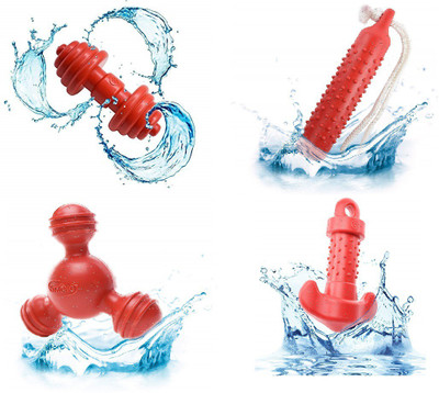 

Foodie Puppies Extra Strong Interactive Floating Pool Type Water Play Spiral Large Dumbbell, Screw Rope, Rubber Cross, Anchor Toy for Dogs - (Color May Vary) Rubber Chew Toy, Fetch Toy For Dog