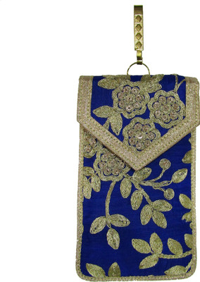 

Deepsum Wedding Party Saree Clutch Mobile Pouch Waist Clip Ladies Purse Gift For Women Mobile Pouch (Blue) Mobile Pouch(Blue)