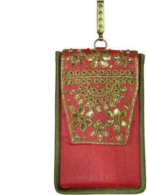 

Deepsum Wedding Party Saree Clutch Mobile Pouch Waist Clip Ladies Purse Gift For Women Mobile Pouch (Pink) Mobile Pouch(Pink)