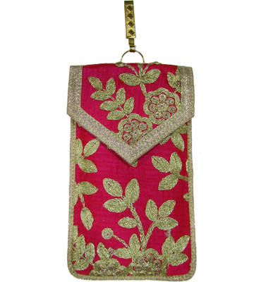 

Deepsum Wedding Party Saree Clutch Mobile Pouch Waist Clip Ladies Purse Gift For Women Mobile Pouch (Pink) Mobile Pouch(Pink)