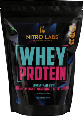

Nitro Labs Whey Protein Concentrate 80% - RAW- UNFLAVOURED - 500gm Whey Protein(500 g, Unflavoured)