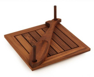 Handicraft 2 Compartments WOODEN NAPKIN HOLDER(Brown)