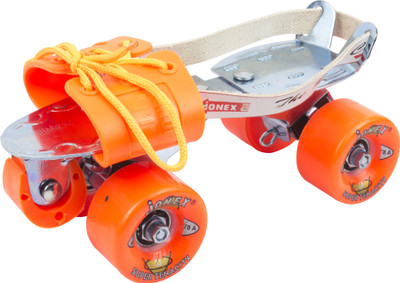 

Jonex SUPER TENACITY Orange Adjustable Quad Roller Skates - Size Free UK(Orange)