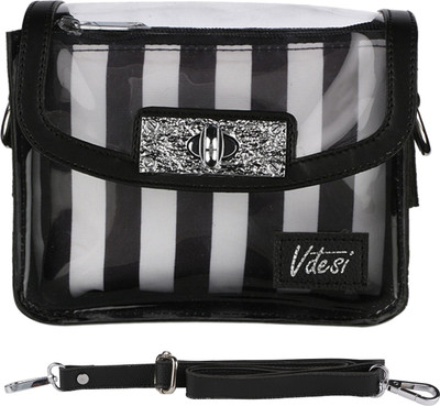 

Vdesi Women Casual Black PU Sling Bag