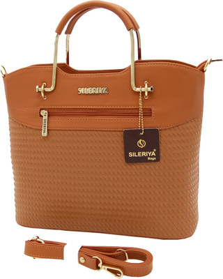 

Sileriya bags Girls Casual, Evening/Party, Formal Tan PU, Linen, Polyester, Synthetic Fabric Shoulder Bag