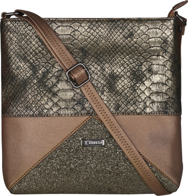 

ESBEDA Women Casual Brown, Silver PU Sling Bag