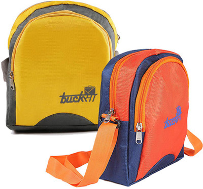 

Bucksa Pack of 2Pcs for Sling Bag||Travel Bag || Casual Small Travel Bag(Yellow, Orange), Orange;yellow
