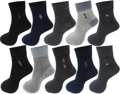 RC. ROYAL CLASS Men Self Design Ankle Length(Pack of 10)